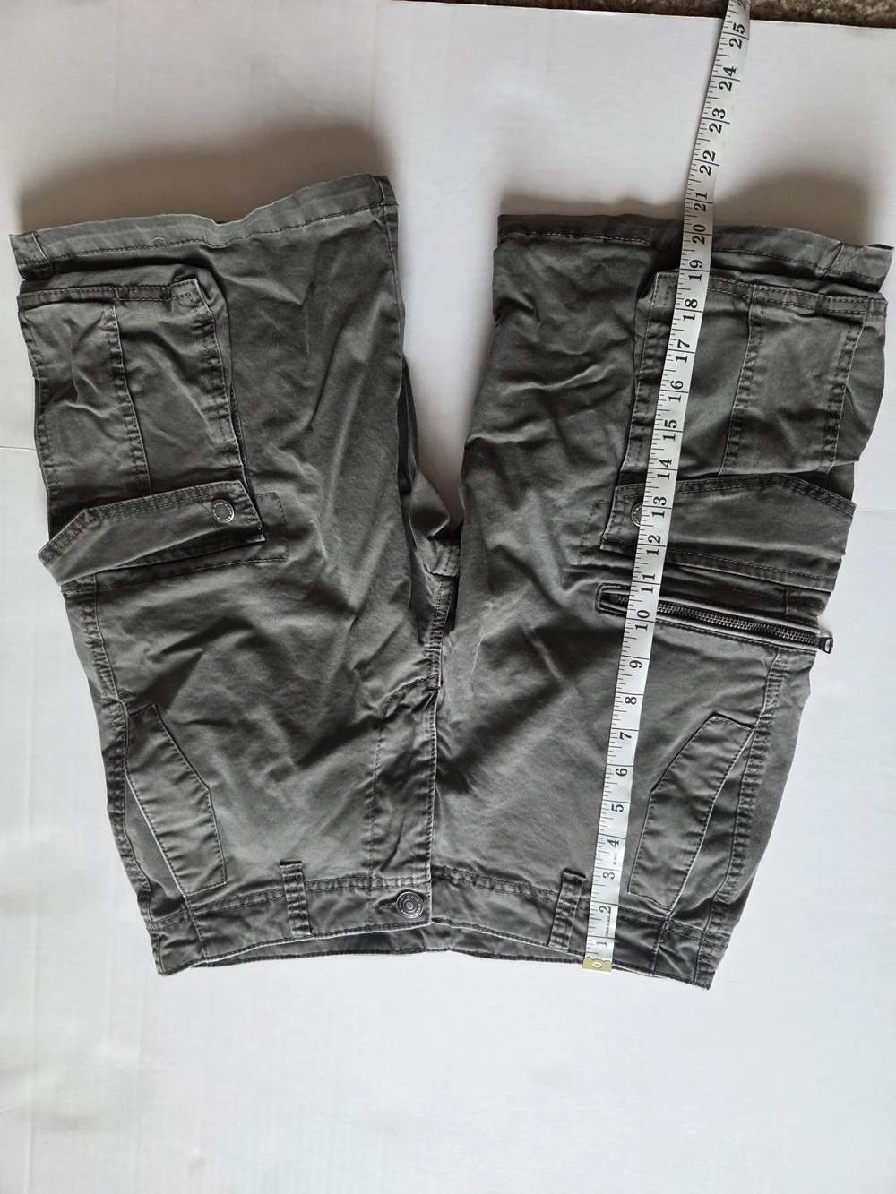 K-Way Elements Mens Cargo Shorts Size 32 Gray Utility‎ Multi Pocket Hiking